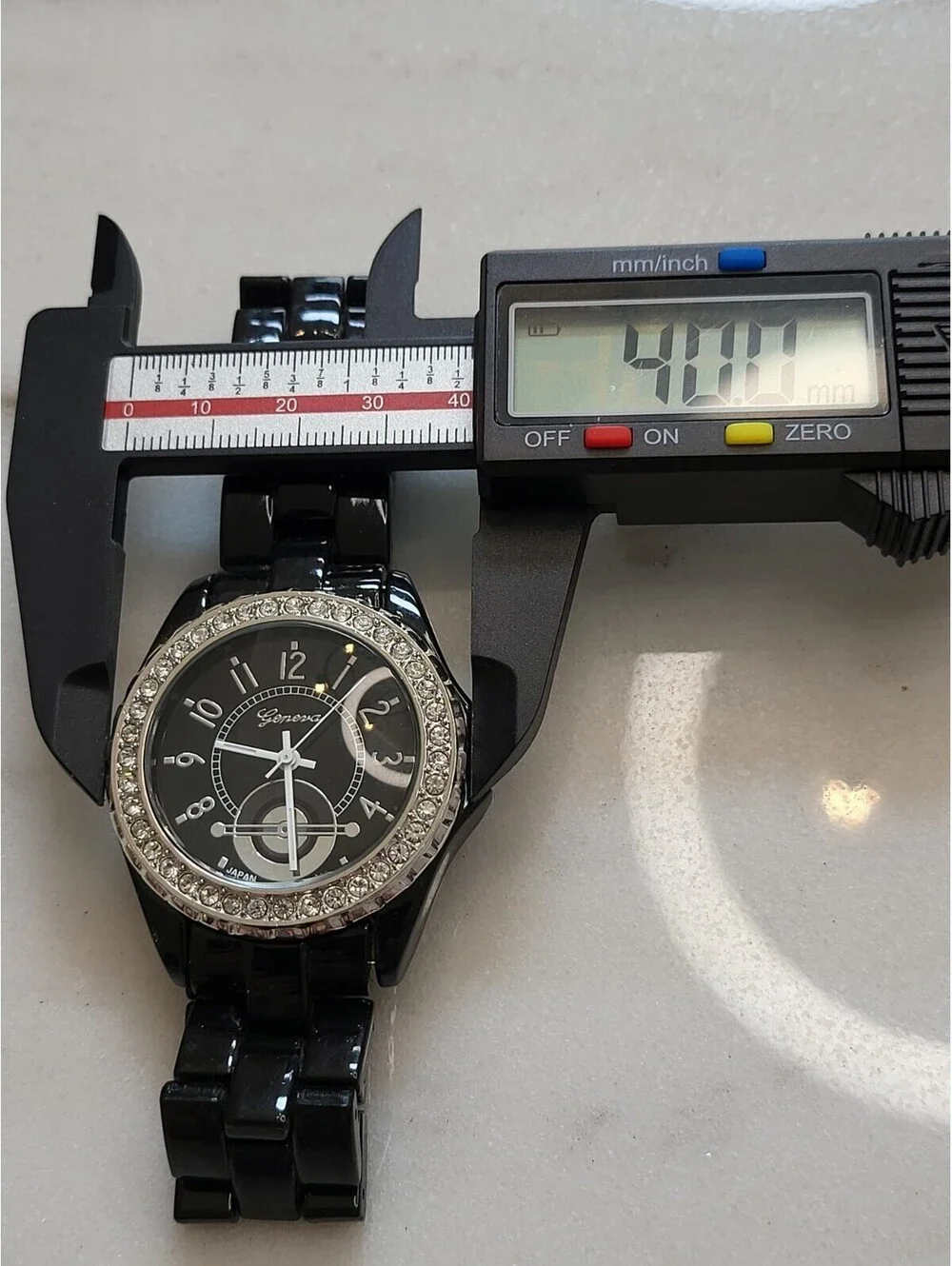 NWT Geneva Mens Watch New Battery 40mm 8.75